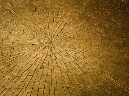 Jean Claude Dresse Mosaic Coffee Table in Brass