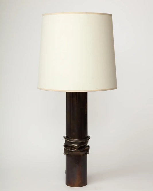 Steel Table Lamp by Jacques Moniquet