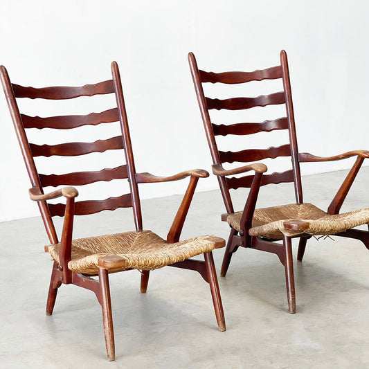Rare set of Dester gelderland lounge chairs