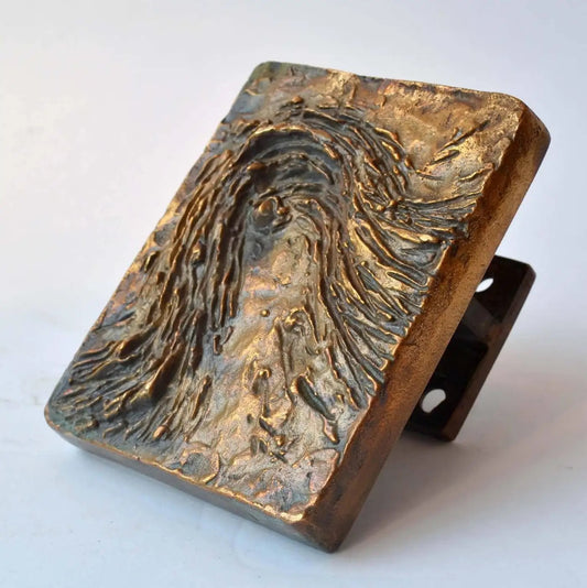 Bronze Push Pull Door Handle Wave Relief