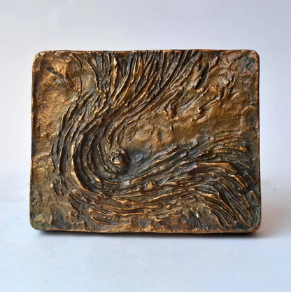 Bronze Push Pull Door Handle Wave Relief
