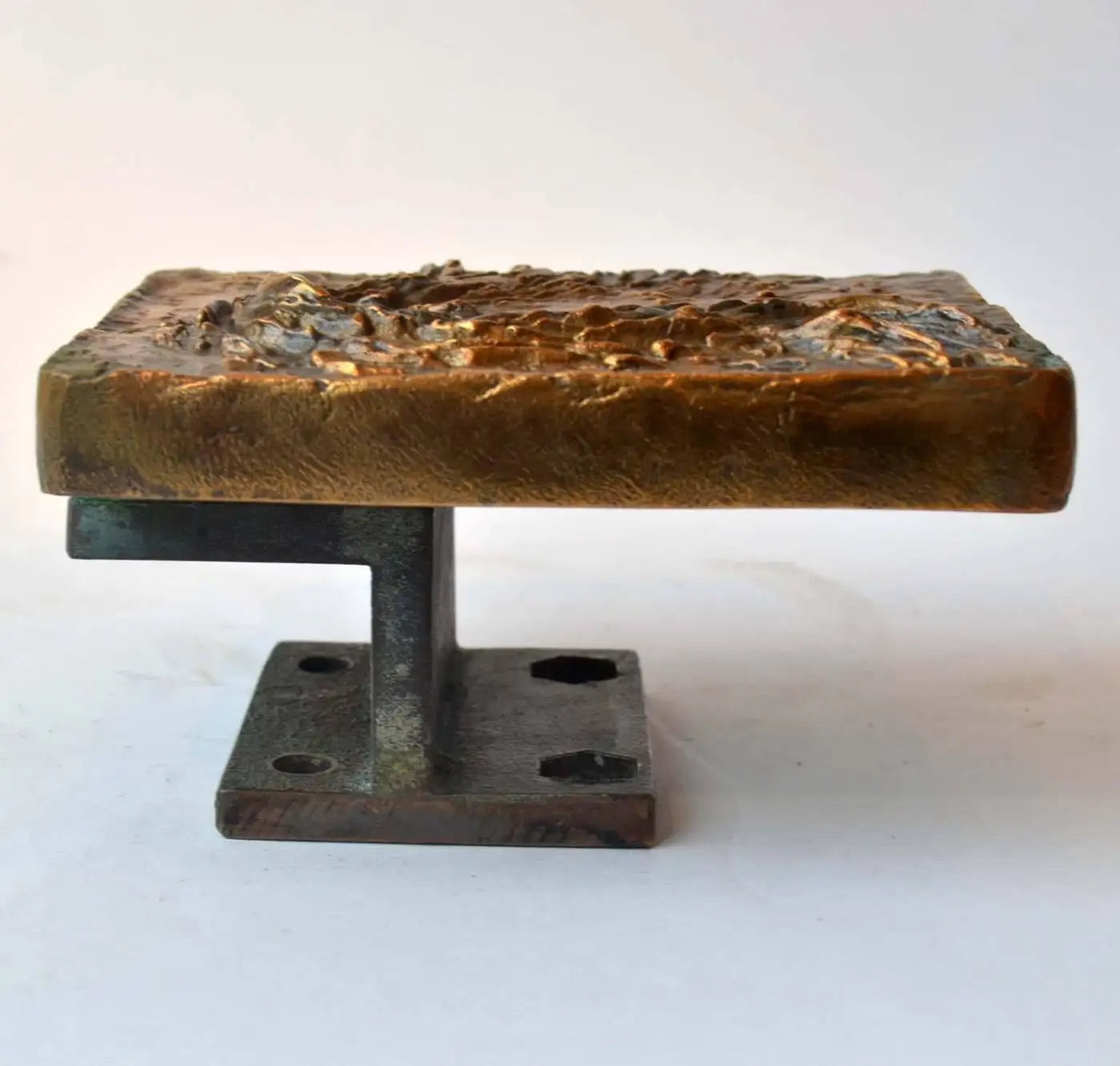 Bronze Push Pull Door Handle Wave Relief
