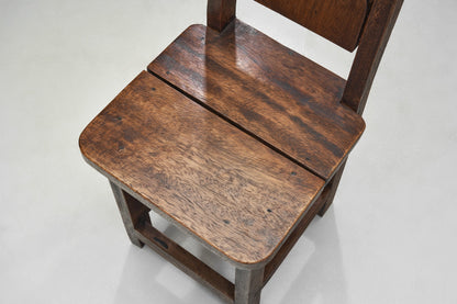 A Set of Four Stained Beech Modernist Dining Chairs, France 1950s