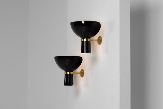 Stilnovo Diabolo wall lamps large Italy 1950