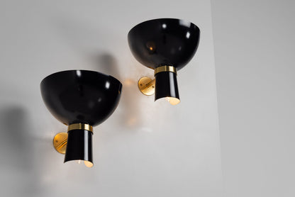 Stilnovo Diabolo wall lamps large Italy 1950