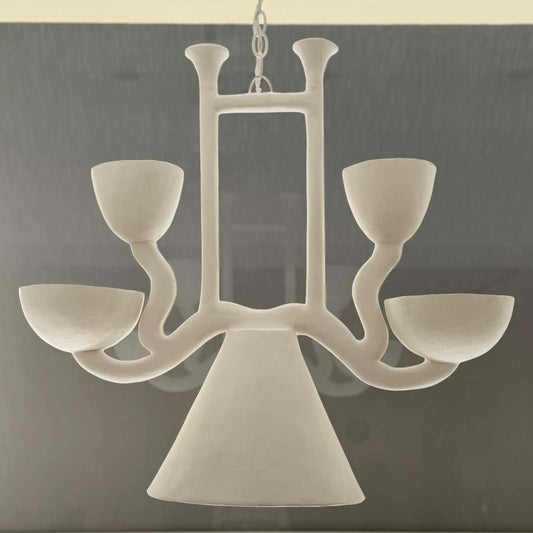 Sculpted Plaster Ceiling Light One of a kind by Demarne