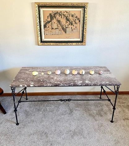 Iron Chain Marble Desk / Console Table Franz West Style