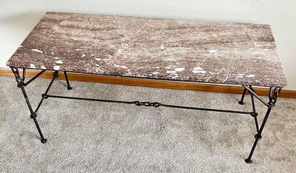 Iron Chain Marble Desk / Console Table Franz West Style