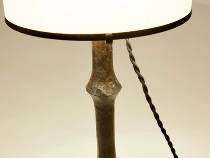 Wrought iron lamp by Francis Dewaele & Les Artisans de Marolles.