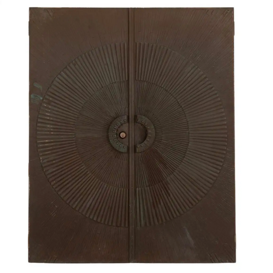 Billy Joe McCarroll and David Gillespie Bronze Brutalist Heroic Sunburst Doors