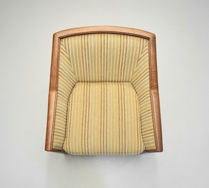 A Pair of Modernist Upholstered Armchairs by Burov, France Mid-20th century