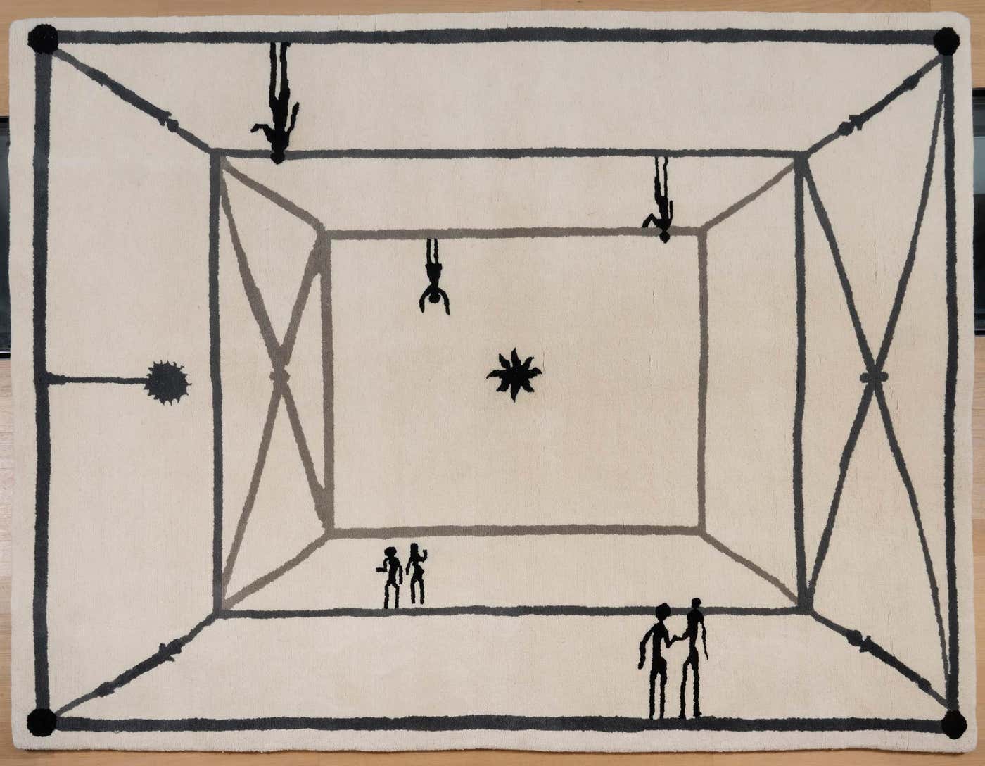 Diego Giacometti La Rencontre, Diego Giacometti, Design, Tapestry, Tapis 1984