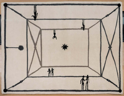 Diego Giacometti La Rencontre, Diego Giacometti, Design, Tapestry, Tapis 1984