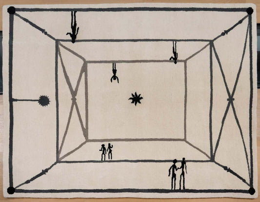 Diego Giacometti La Rencontre, Diego Giacometti, Design, Tapestry, Tapis 1984