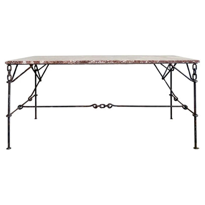 Iron Chain Marble Desk / Console Table Franz West Style