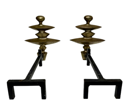 After Alberto Giacometti Bronze andirons