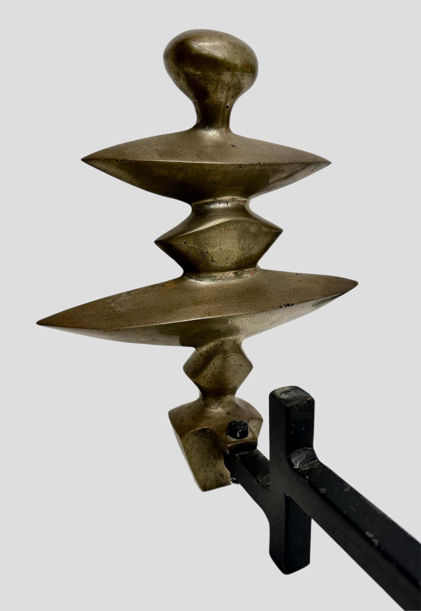 After Alberto Giacometti Bronze andirons