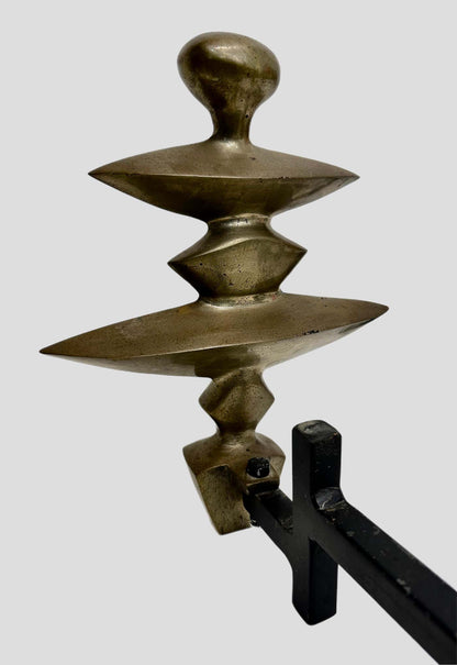 After Alberto Giacometti Bronze andirons