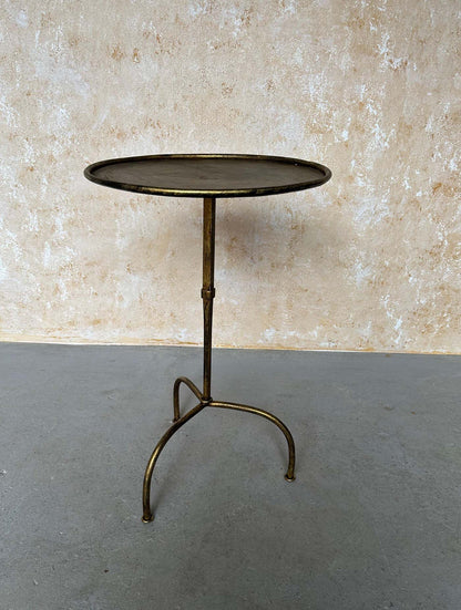 Spanish Iron Drinks Table on an Arched Tripod Base