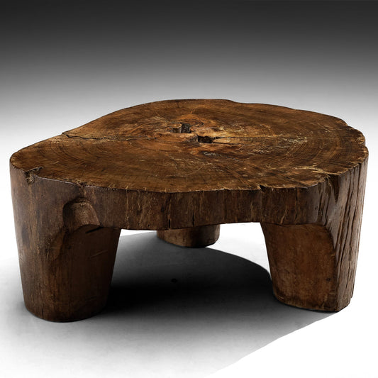 José Zanine Caldas Hand-Carved Coffee Table in Brazilian Hardwood